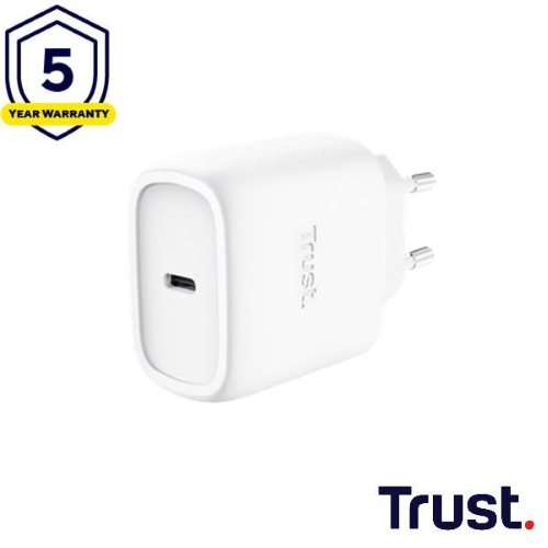 Caricatore 45W GaN USB-C - Bianco MAXO_Trust